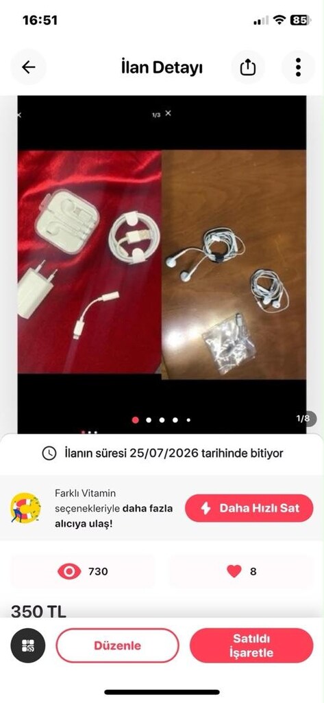 apple ıphone orjinal kulaklık aux uçlu (ıphone uçluda vardır)dönüştürü - 6