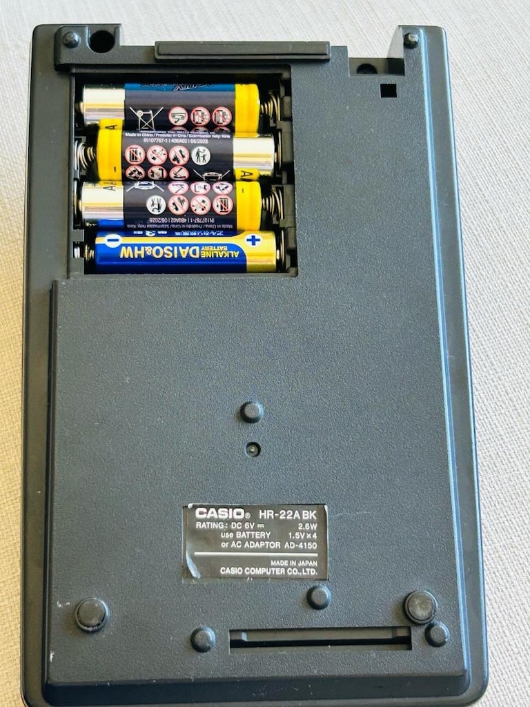 CASİO HR-22A BK şeritli Orjinal Japon üretimi Masa Hesap Makinesi - 8