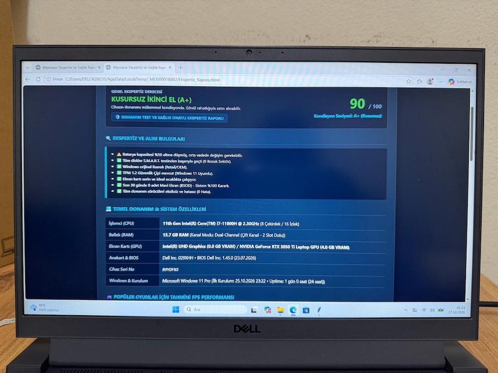TERTEMİZ DELL G15 KUTULU VE FULL KUTU İÇERİĞİ İLE - 2