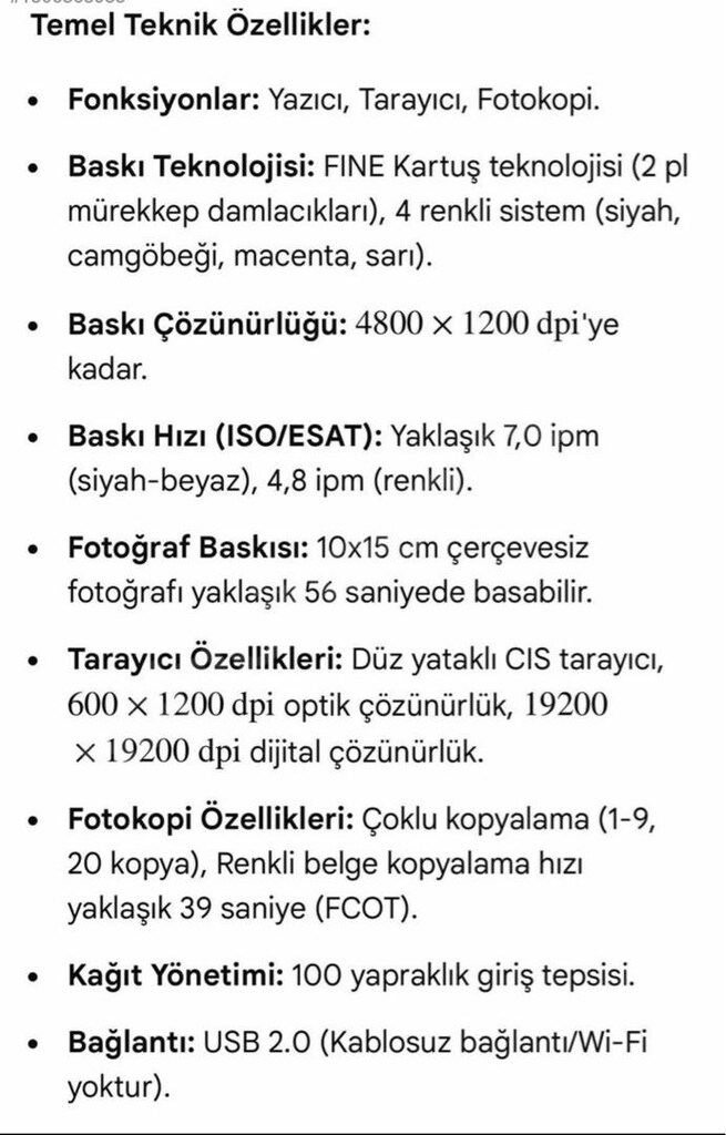 Canon Yazıcı Ve Tarayıcı - 3