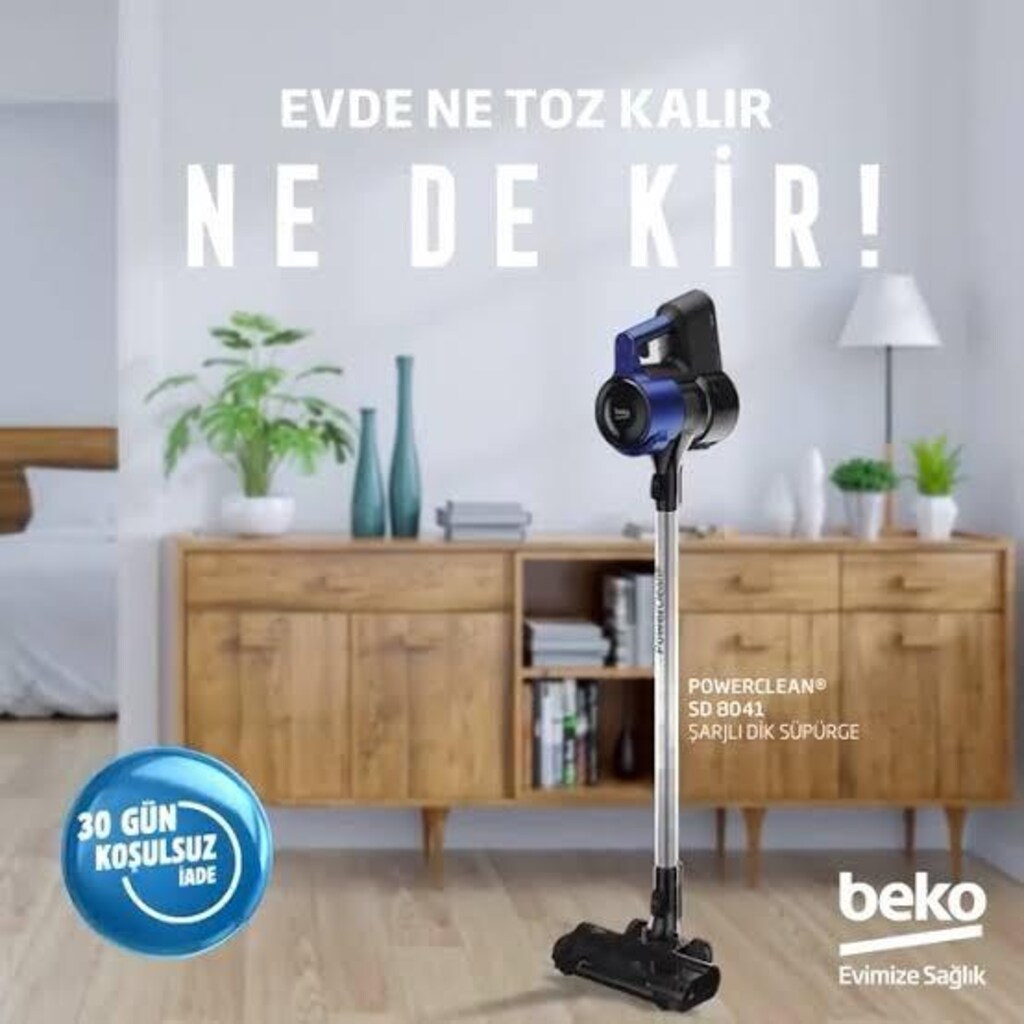 BEKO ŞARJLI DİK SÜPÜRGE GÜÇLÜ YÜKSEK EMİŞ GÜCÜ beko şarjlı dik süpürge - 5