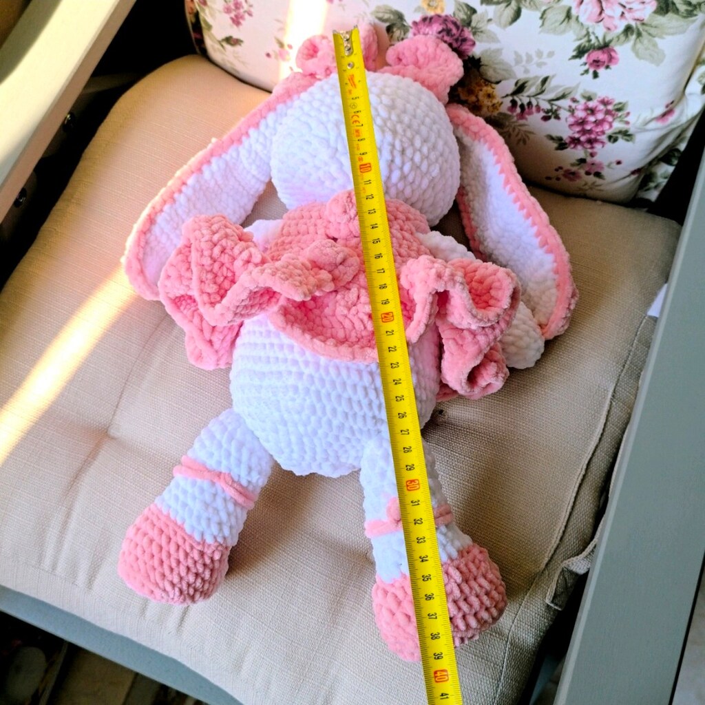 Amigurumi tavşan 50 cm oyun ve uyku arkadaşı - 17