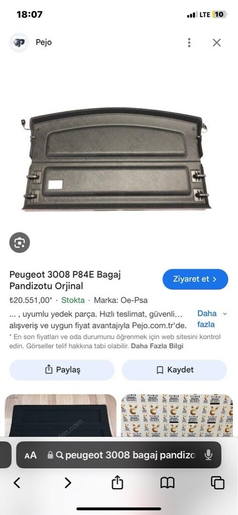 3008 ORJİNAL Bagaj malzemeleri - 8