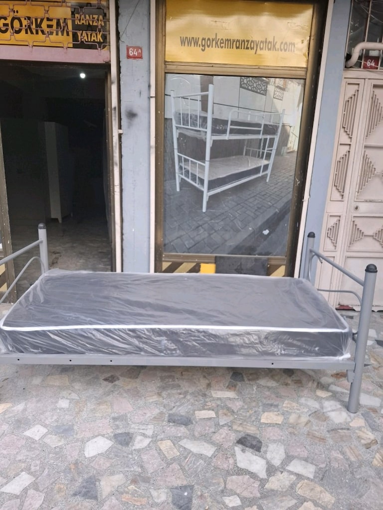 AYRILABİLİR METAL GRİ RANZA IKI YATAK AYNI GÜN ÜCRETSİZ TESLİMAT - 13