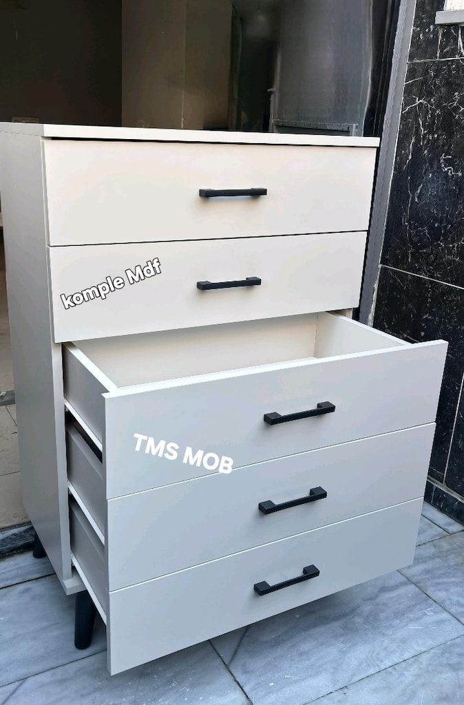 şifonyer mozanbik Rengi Mdf 5 çekmeceli dolap - 2