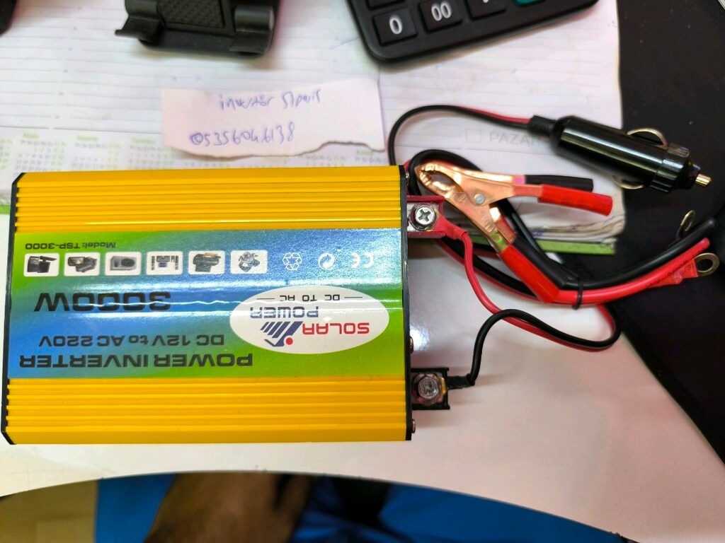 12v aküden 220 volt elektriğe çeviren cihazInvertör ister araç çakmakl
