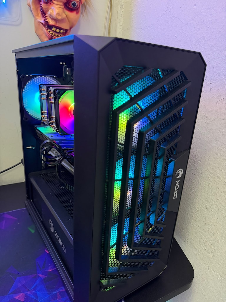 ZOKO RGB Mesh Oyuncu Kasası - Temperli Cam - Boş Kasa - 2