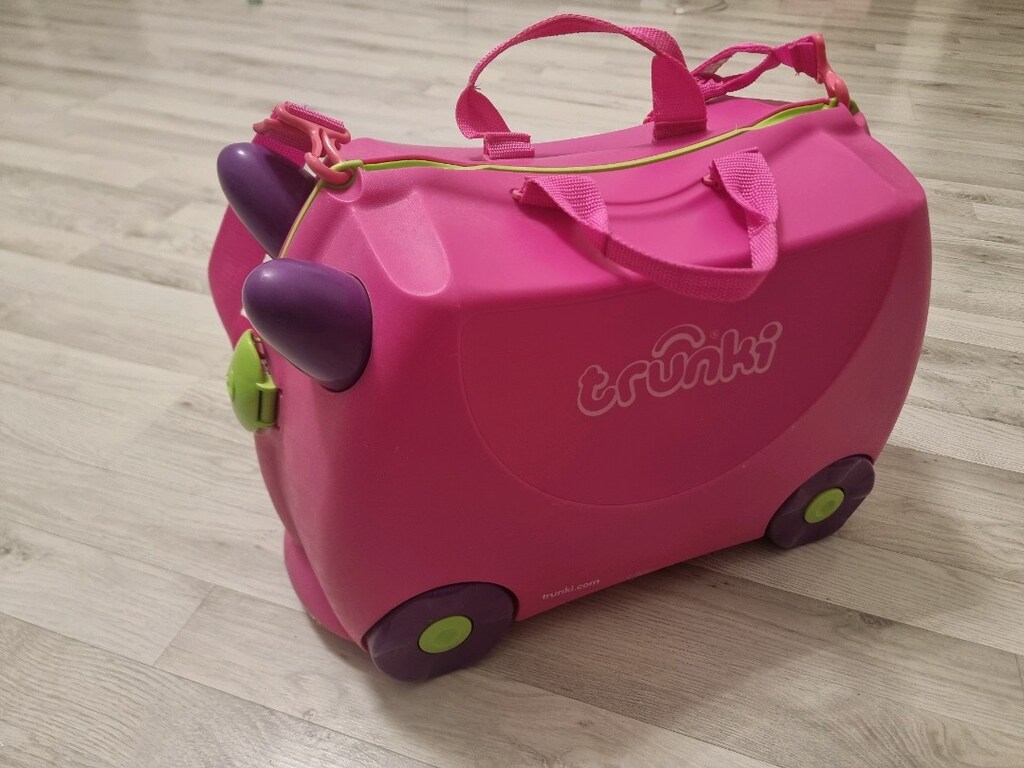 Trunki pembe çocuk valizi bavulu - 3