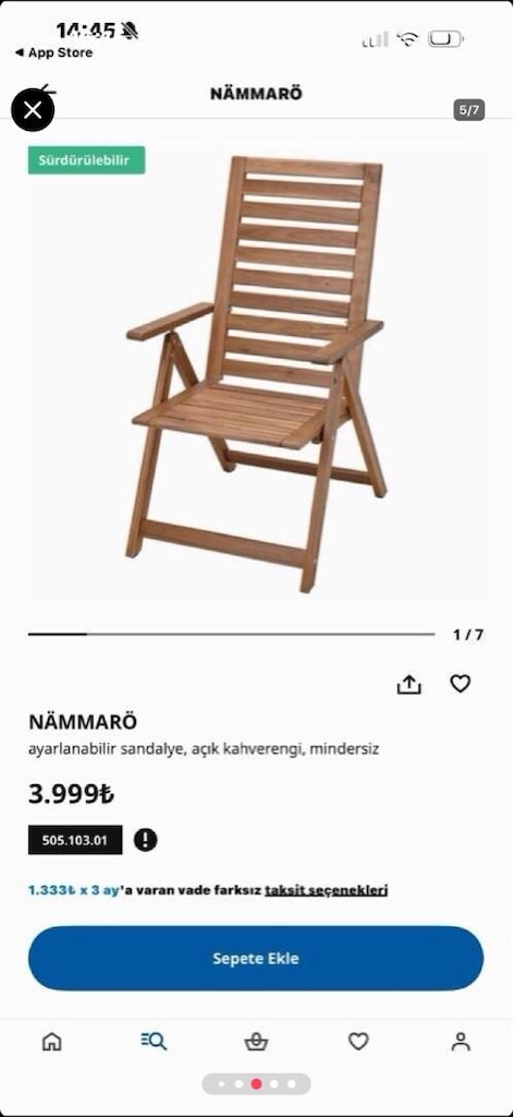 İkea nammarö sandalye - 4