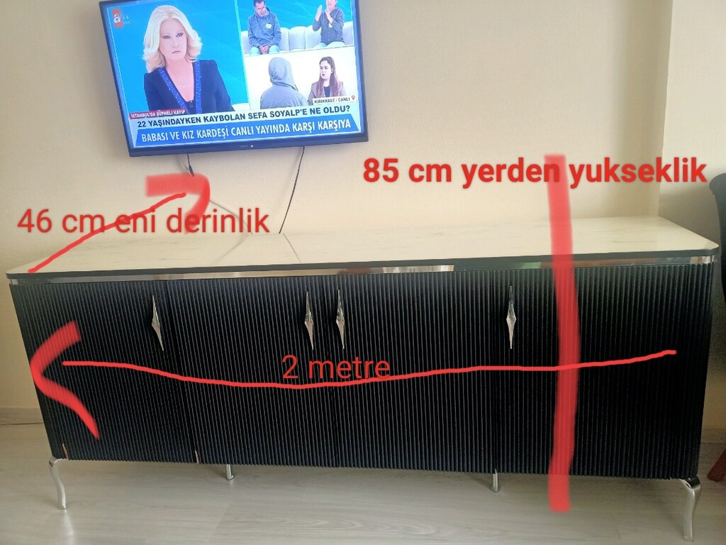 konsol ayna ve 2 adet cam orta sehba - 6