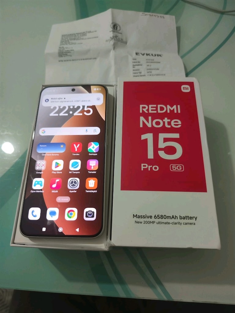 KARTA TAKSİT TR CİHAZİ 25.02.2028 GARANTİLİ REDMİ NOTE 15 PRO 5G 8/256 - 2