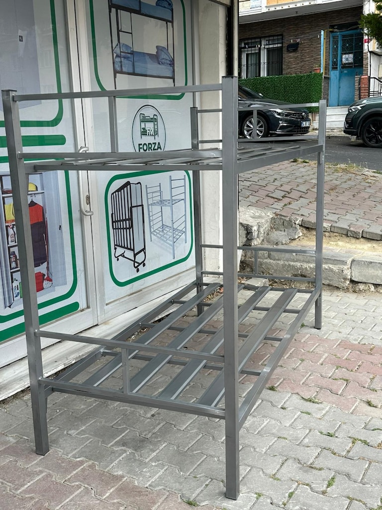 İKİ KATLİ ŞANTİYE TİPİ RANZA İKİ YATAK AYNİ GÜN ÜCRETSİZ TESLİM - 2