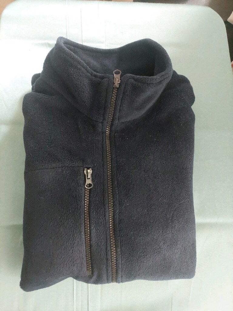 Bayan fermuar cepli lacivert polar ceket - 6
