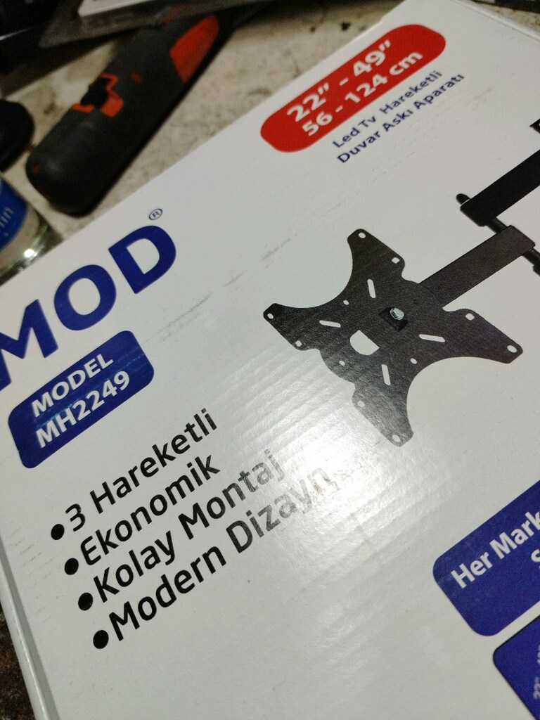YENİ KUTUSUNDA MOD MARKA 124 SANTİME KADAR HAREKETLİ DUVAR ASKI APARAT - 5