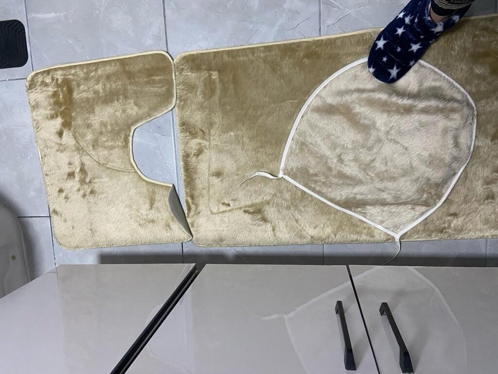 tüylü ince banyo takımı - 2