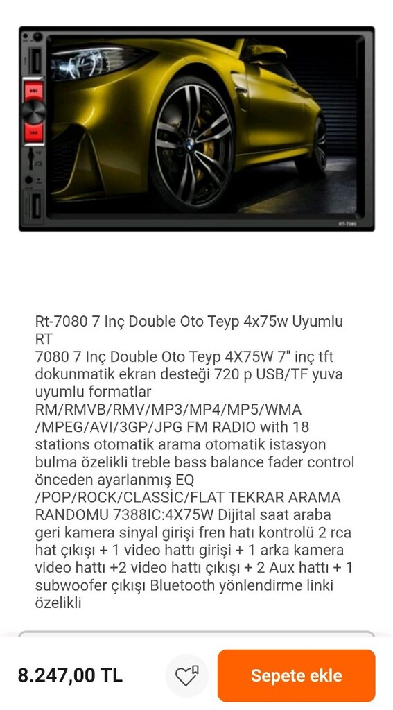 Double teyp oto teybi Bluetooth kamera usb - 3
