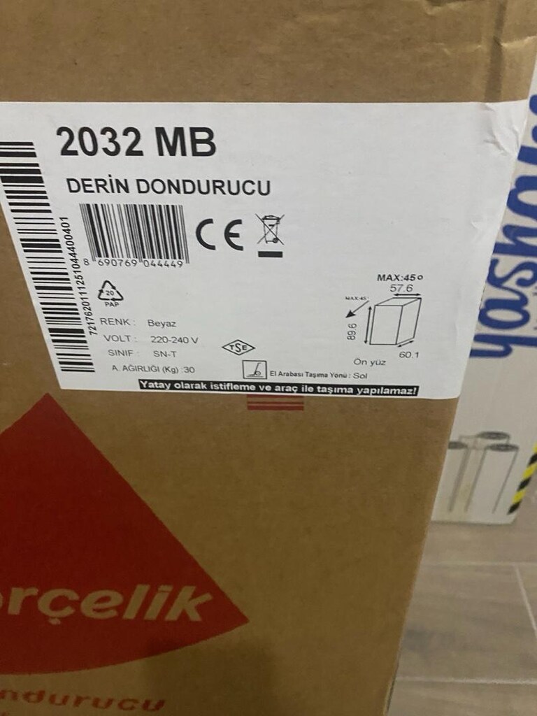 arçelik 2032 mb sıfır derin dondurucu