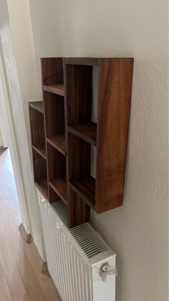 iroko ahşap kitaplık raf - 3