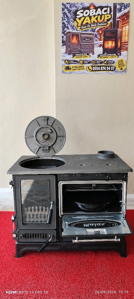 LÜKS DÖKÜM CAMLI KÜZİNE SOBA ŞOK FİYAT - 2