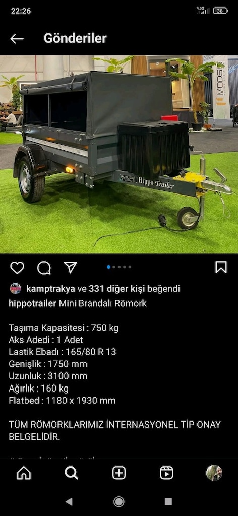 FIRSAT: Sadece 20 Gün Kullanılmış O1 Römork + 4 Kişilik Çadır Seti - 11