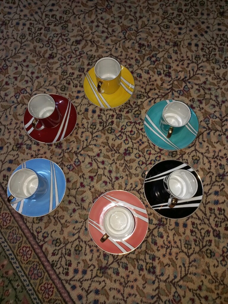 Antika Kahve Fincanı Takımı 1960's RARE & Koleksiyon - 10