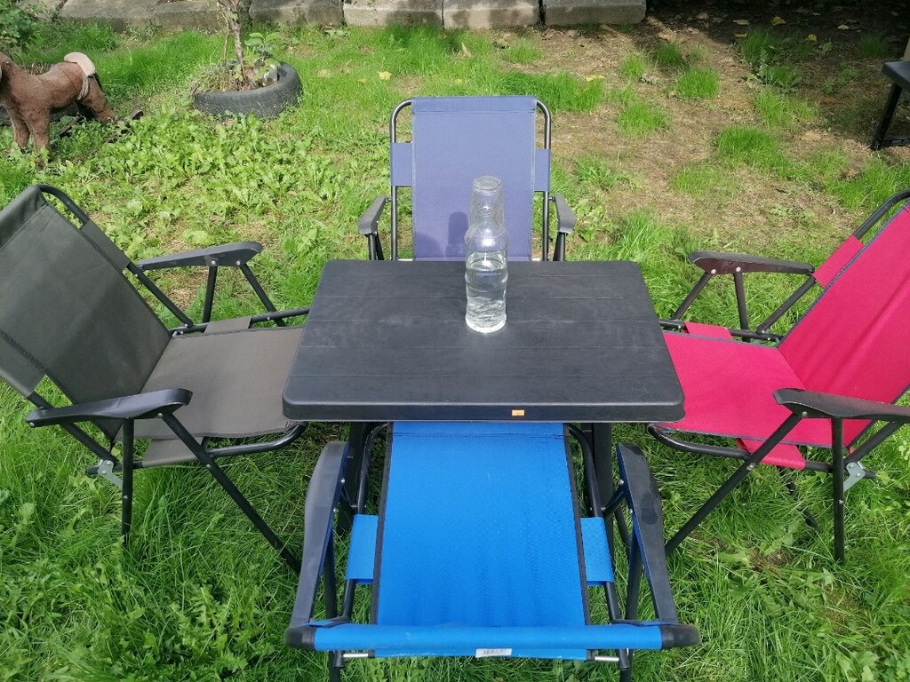 4lü katlanır kamp sandalyesi takımı - 4