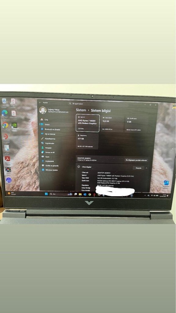 hp victus oyuncu bilgisayarı