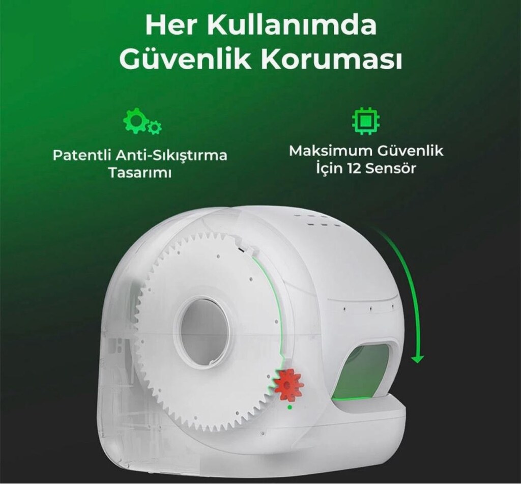 Petkit Purobot Max Pro Akıllı Tam Otomatik Kedi Tuvaleti - 10