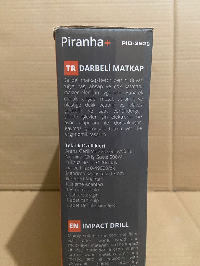 Piranha 500W Darbeli Matkap PID-3636 - 2