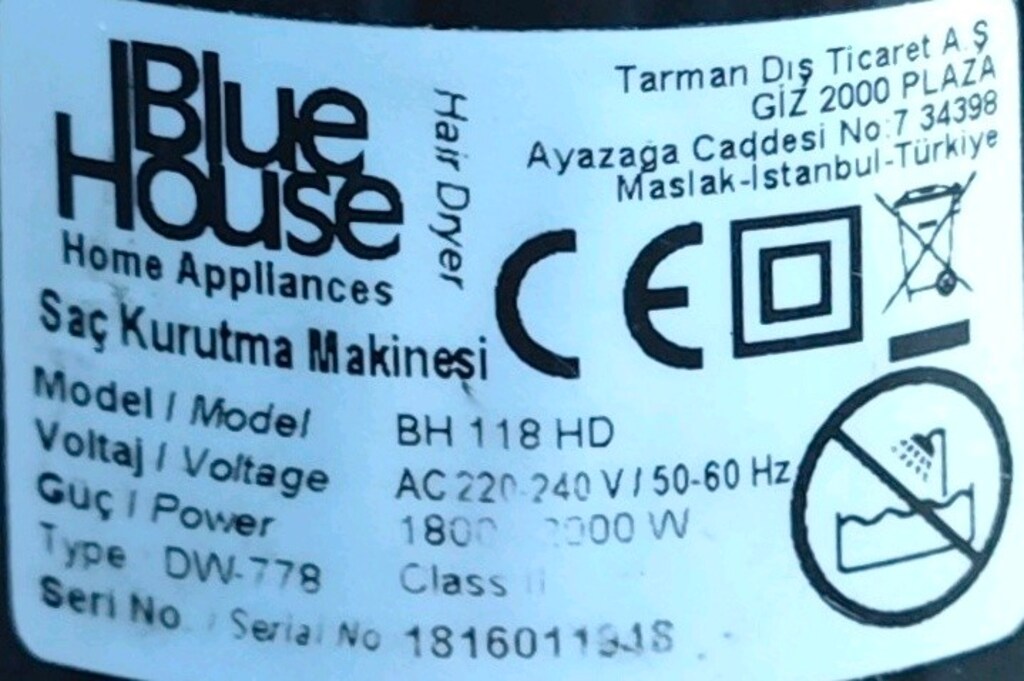 saç kurutma makinesi blau hause sağlam calisiyor - 6