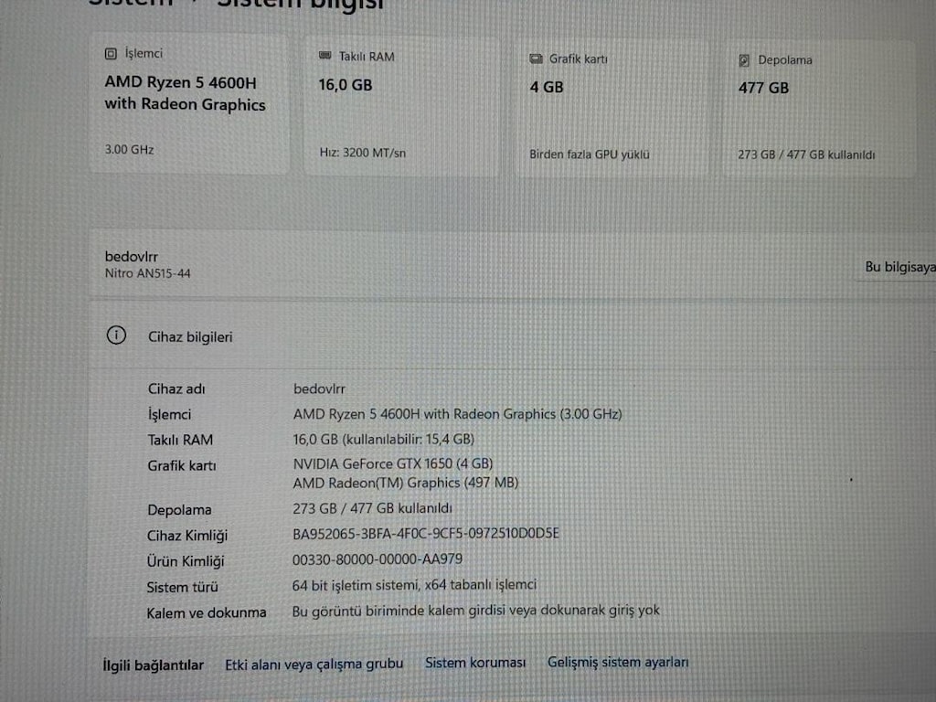 ACER NİTRO 5 OYUNCU LAPTOP - 4