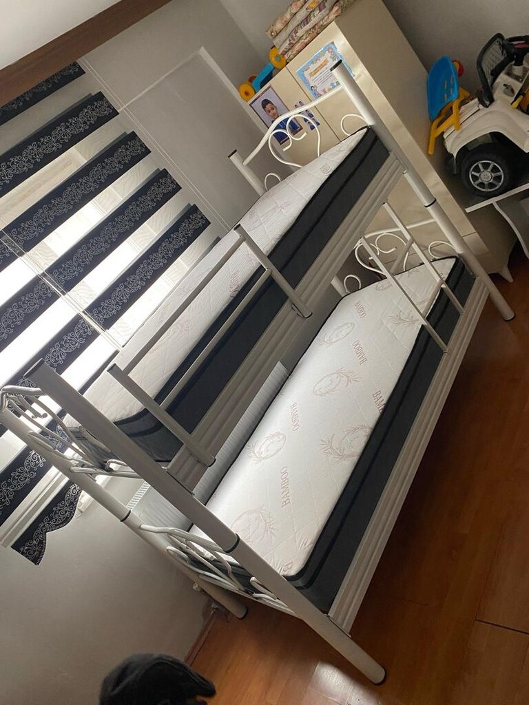 çift katlı korumalı demir ranza 2 adet petli yatak - 4