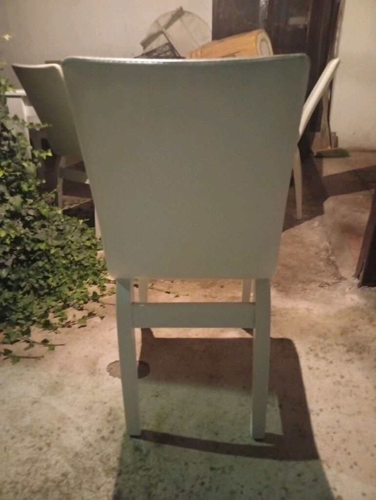 Yemek Masa Takımı Beyaz Renk 6 deri sandalyeli - 5