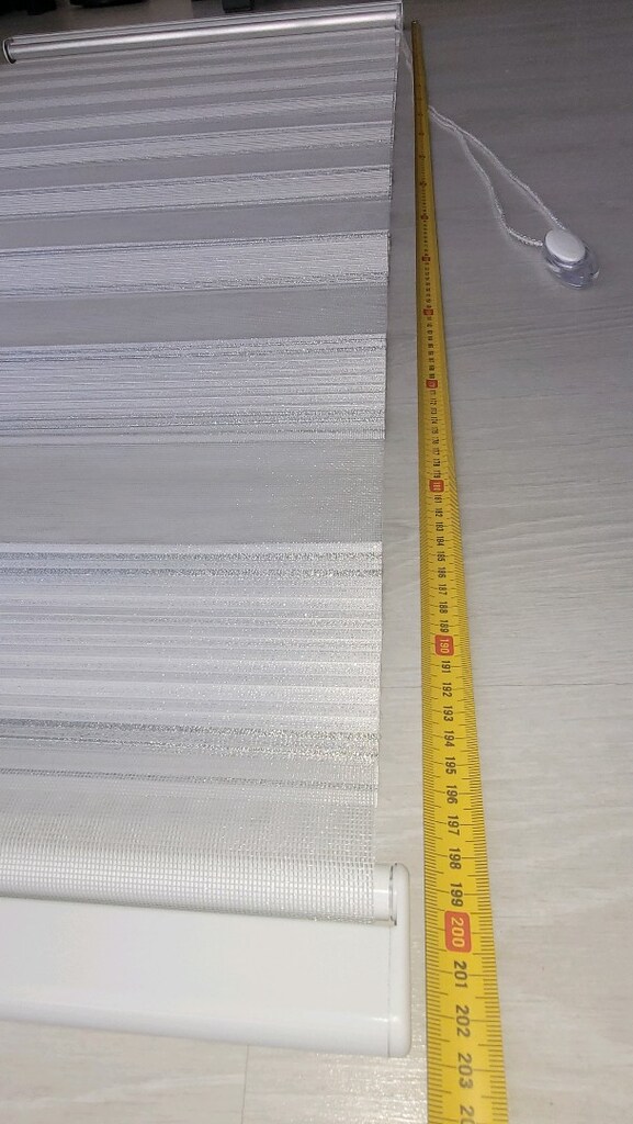 Gri beyaz sorunsuz zebra perde en 100cm - boy 200cm - 7