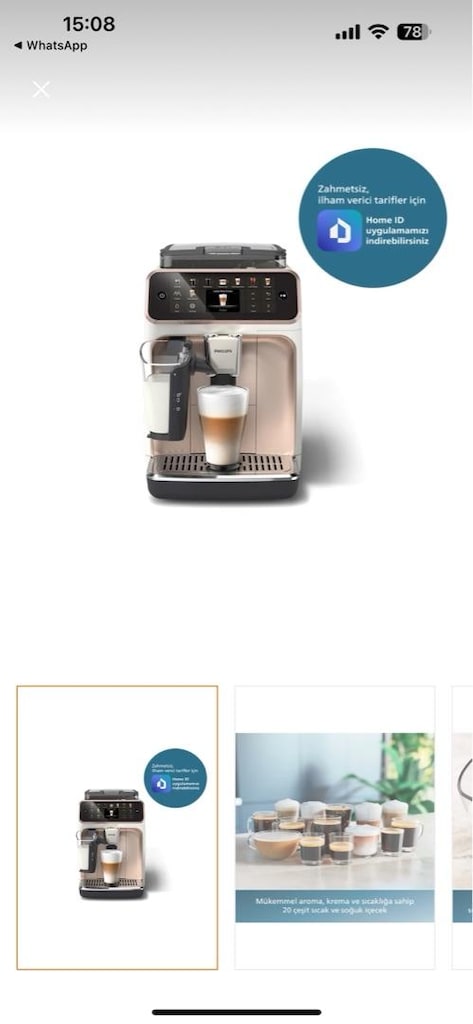 Philips Lattego Ep5543/80 Tam Otomatik Kahve Makinesi
