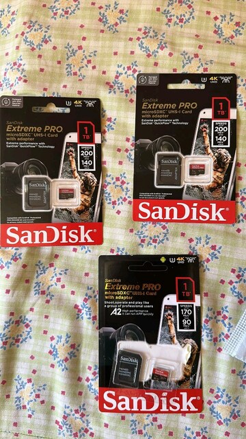 1TB micro SDXC UHS-I sandisk extreme PRO