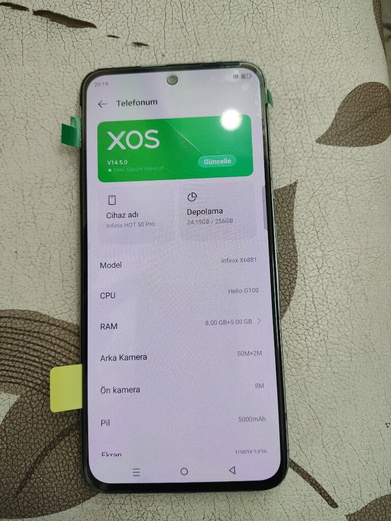 infinix hot 50 pro anakart - 8