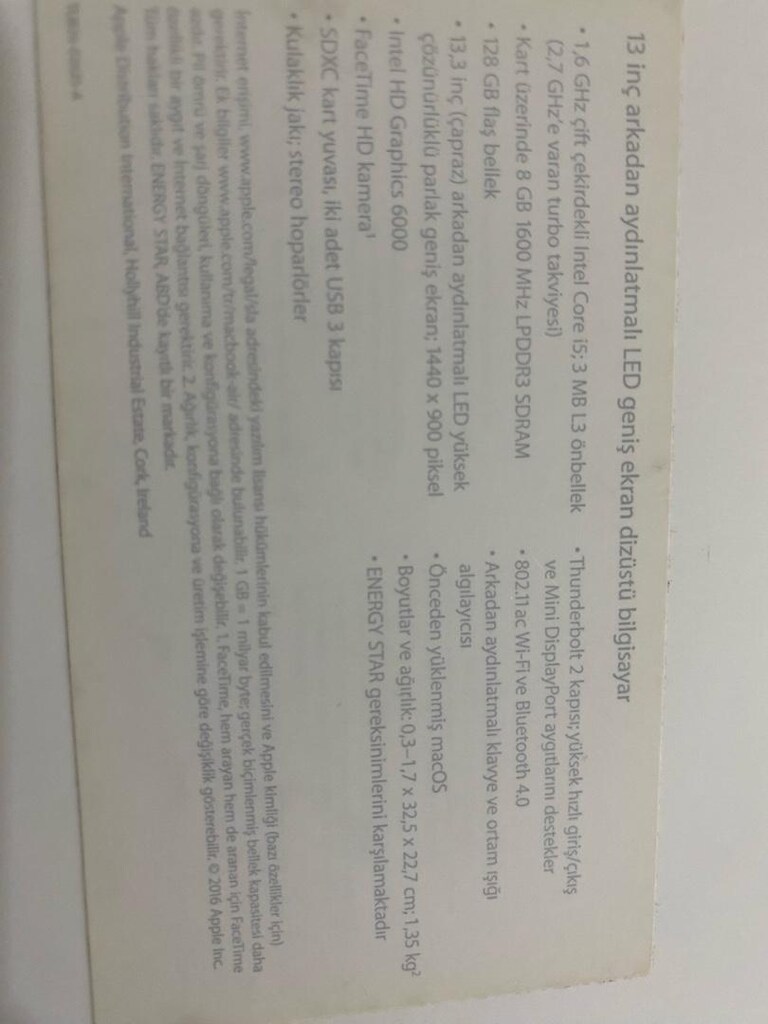 MacBookAir 2015 13,3 inç ekran - 9