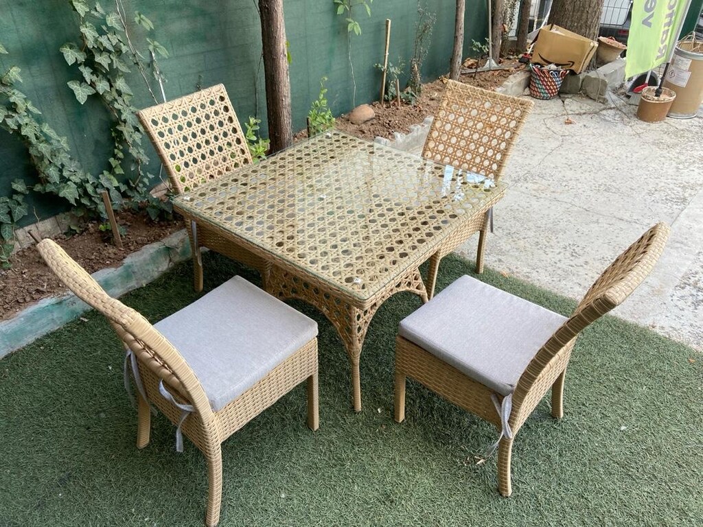 Rattan masa sandalye takımı - 4