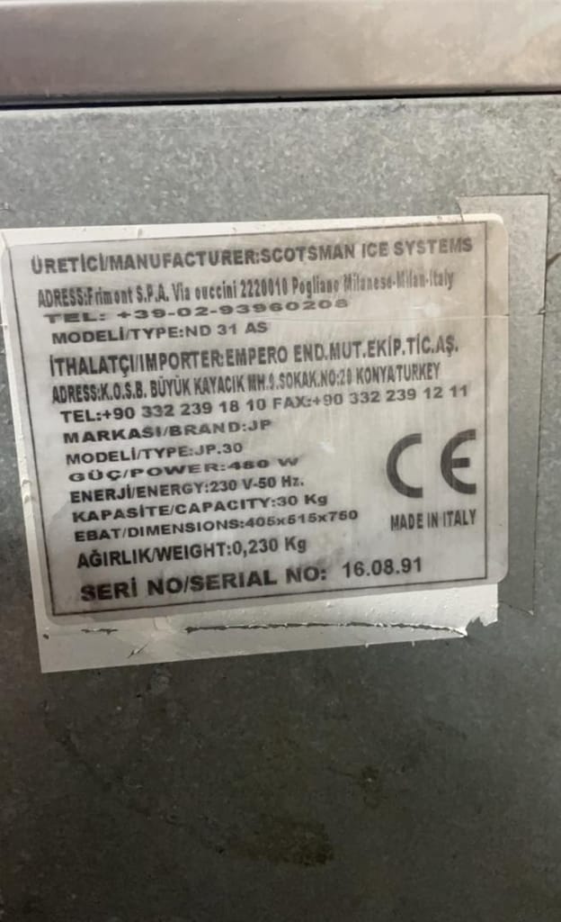 Scotsman Buz Makinası 30 kg \ Gün - 6