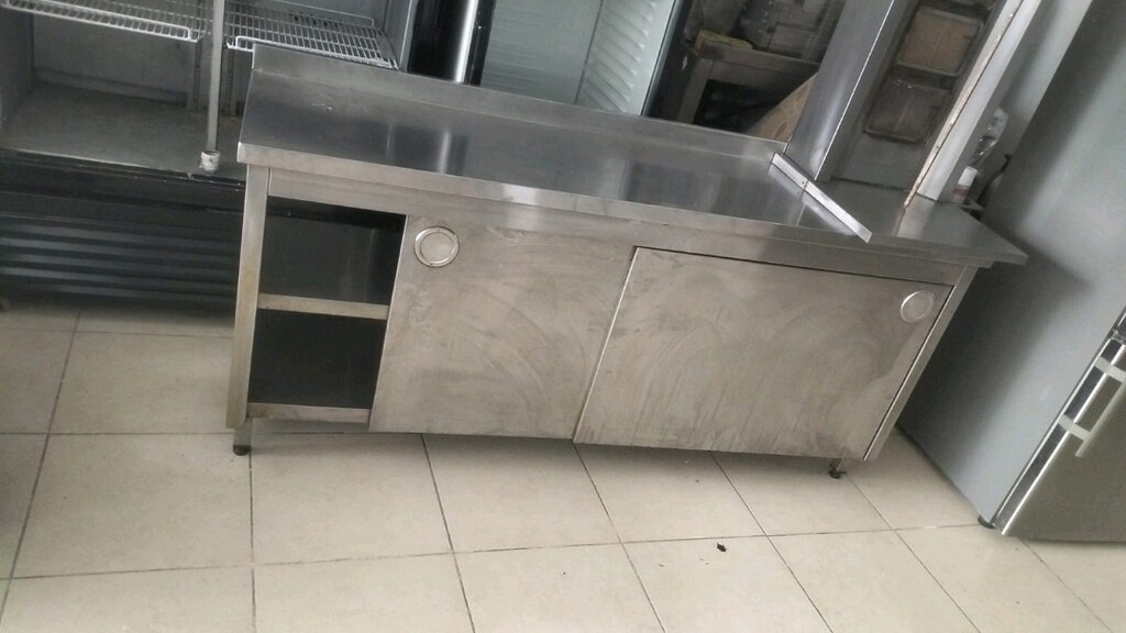 paslanmaz tezgah içi raflı dolaplı kapaklı yeni uygun - 4