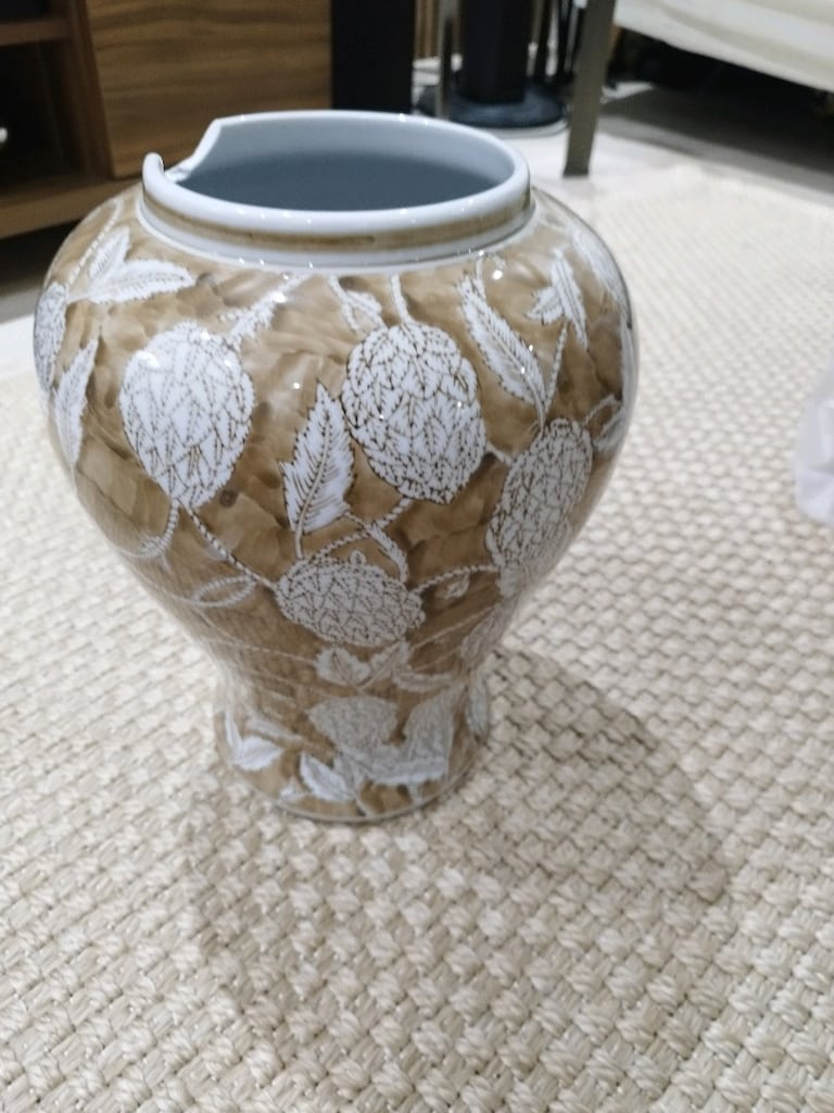 Yargıcı Home Kapaklı Seramik Vazo Dekoratif Küp Ağız Kısmından Kusurlu - 5