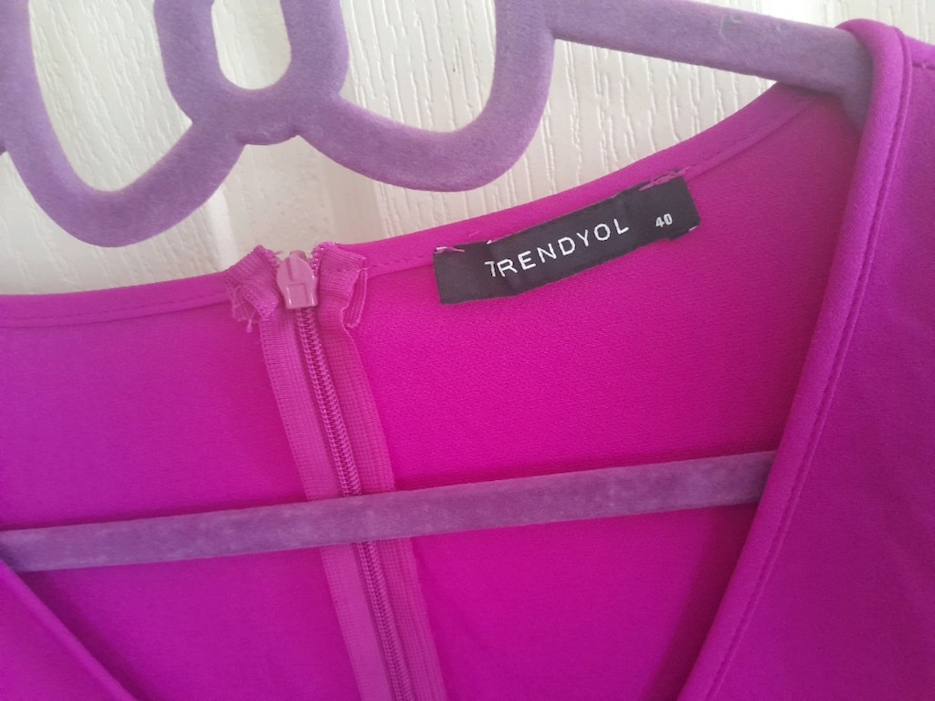 Az kullanilmis,Trendyol,38-M,fusya-pembe elbise satilik - 3