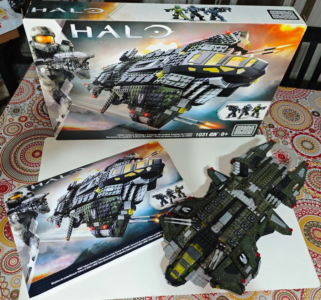 HALO UNSC Vulture Gunship eksiksiz (Lego) Mega Blocks - 6