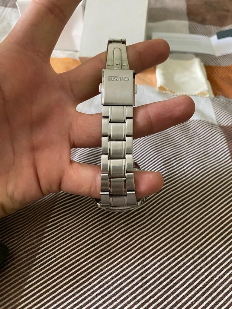 Seiko 42 mm Quartz Kronograf 10 ATM Lacivert Çelik Erkek Kol Saati - 4