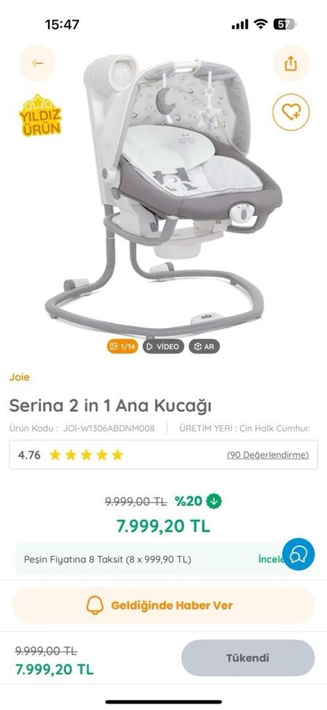 joie 2 in1 otomatik sallanan ana kıcağı - 4