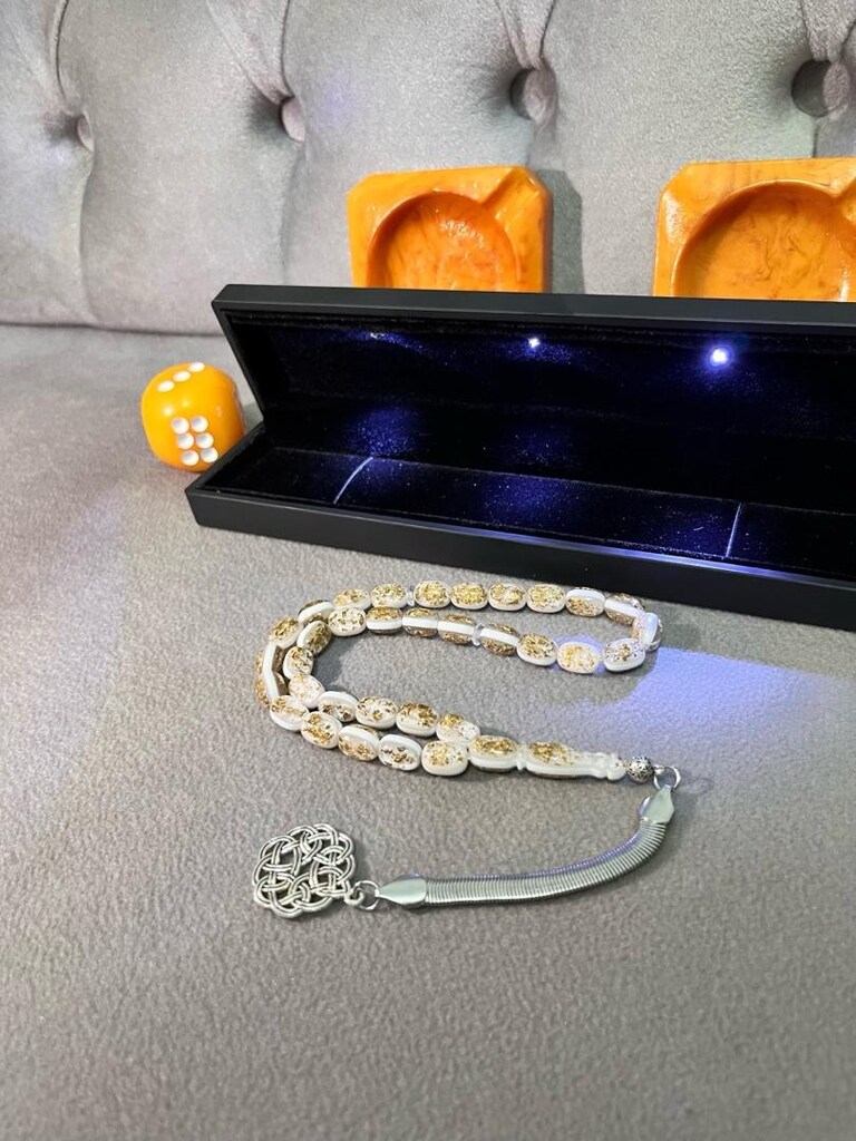 Golden Rosery ‘Aşk Raconsaldır’Tesbihidir Beyaz - 9