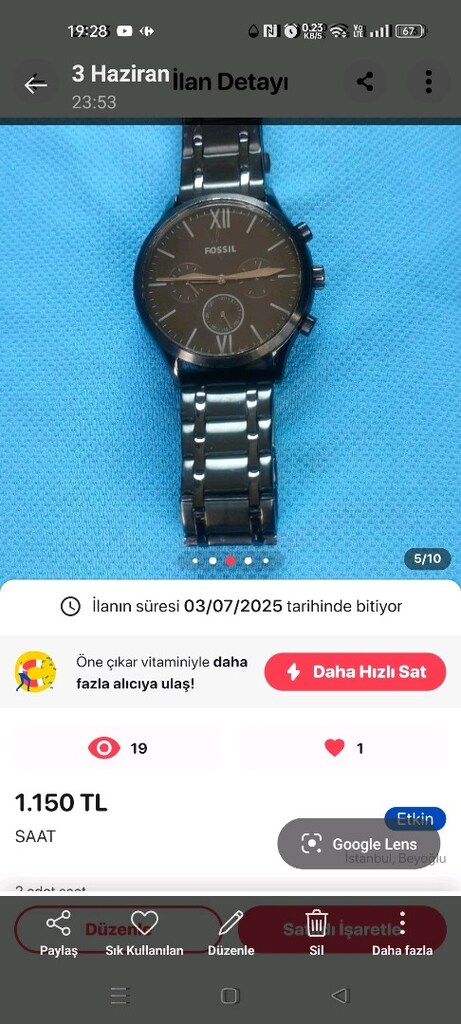 FOSSİL orijinal saat - 2