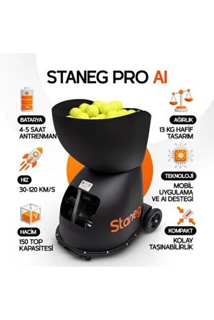 Staneg Pro AI Tenis Topu Atma Makinası