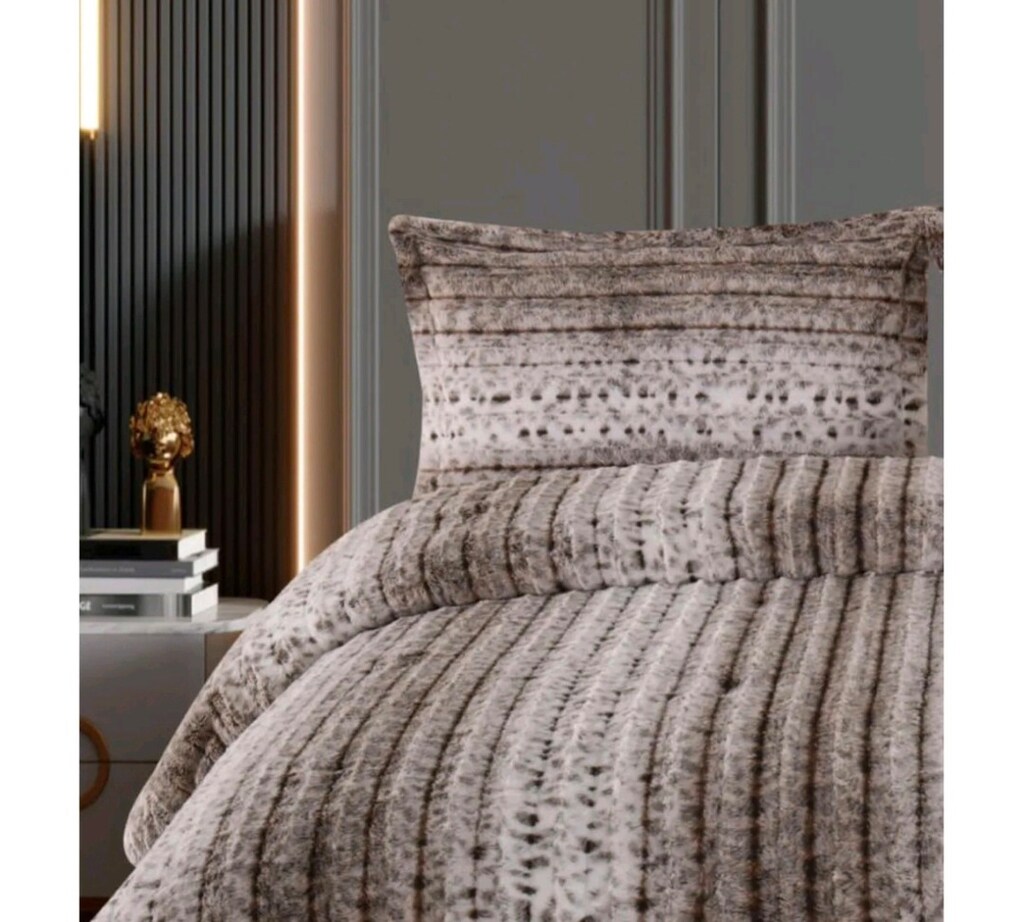 çift kişilik peluş yatak örtüsü - 3